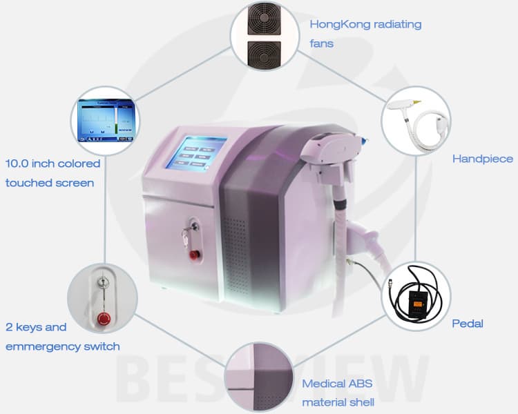 Q_Switched Nd Yag Laser Tattoo Removal Machines